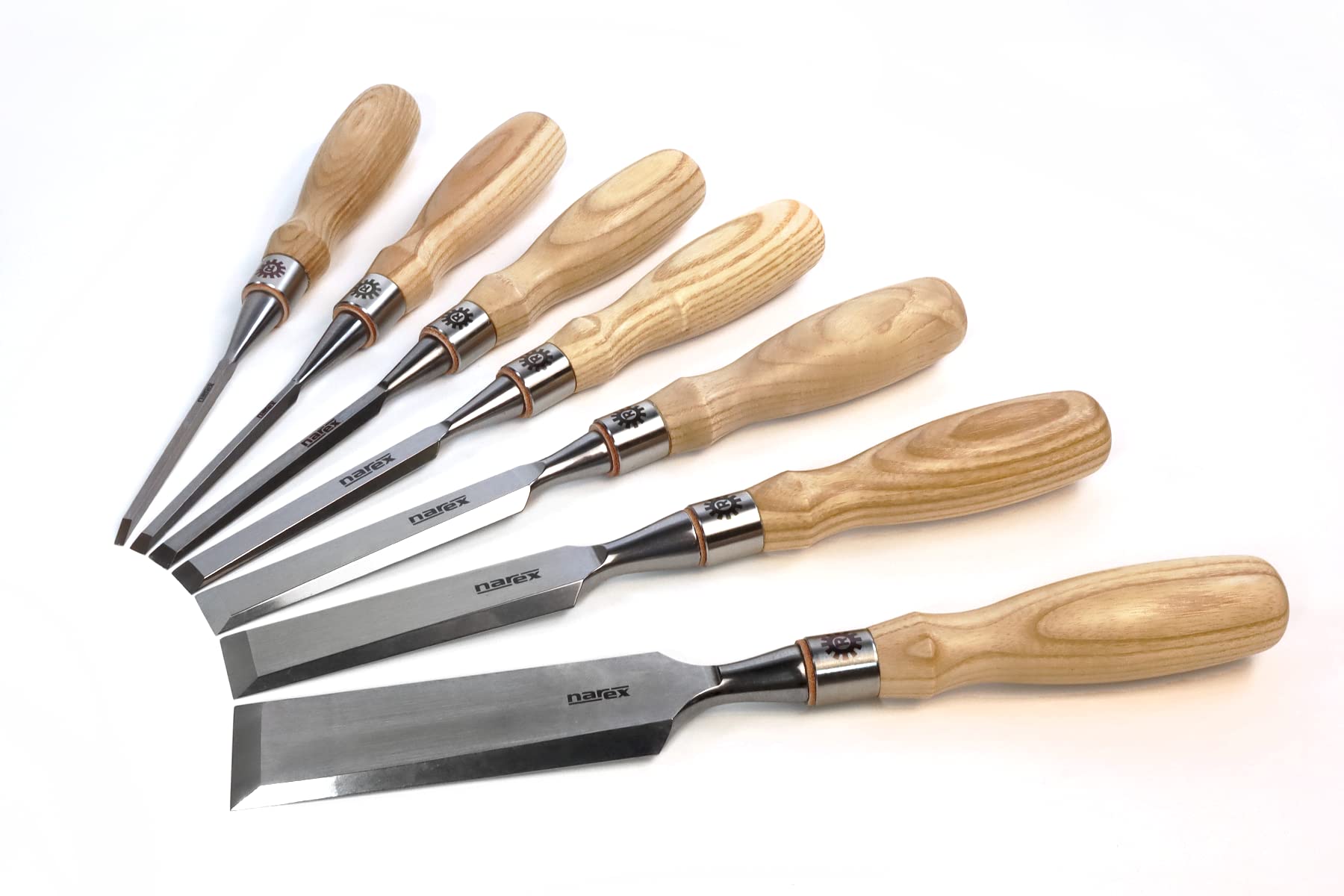 Narex 853670 7 Piece Set of Richter Extra Bevel Edge Chisel (1/8